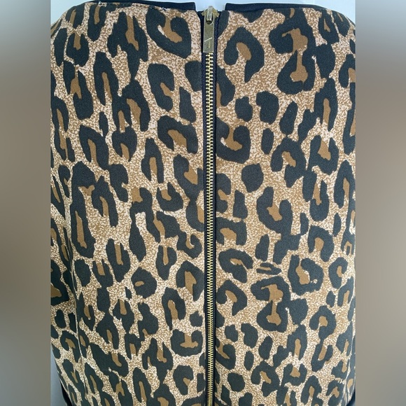 NM NEIMAN MARCUS A-line Leopard Print Sleeveless Dress - Picture 3 of 8